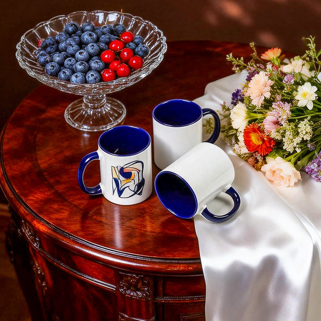 11oz Two-Tone Sublimation Mug Blanks with Colored Handle & Inner (Individual Box)