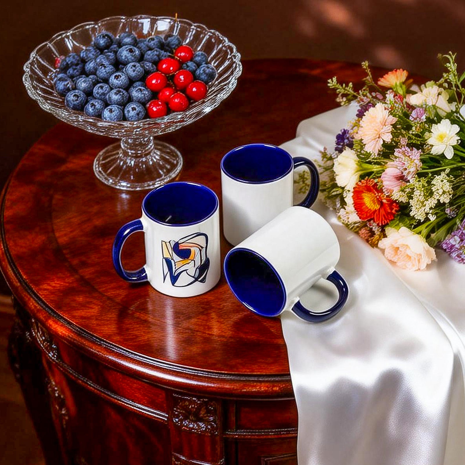 11oz Two-Tone Sublimation Mug Blanks with Colored Handle & Inner (Individual Box)