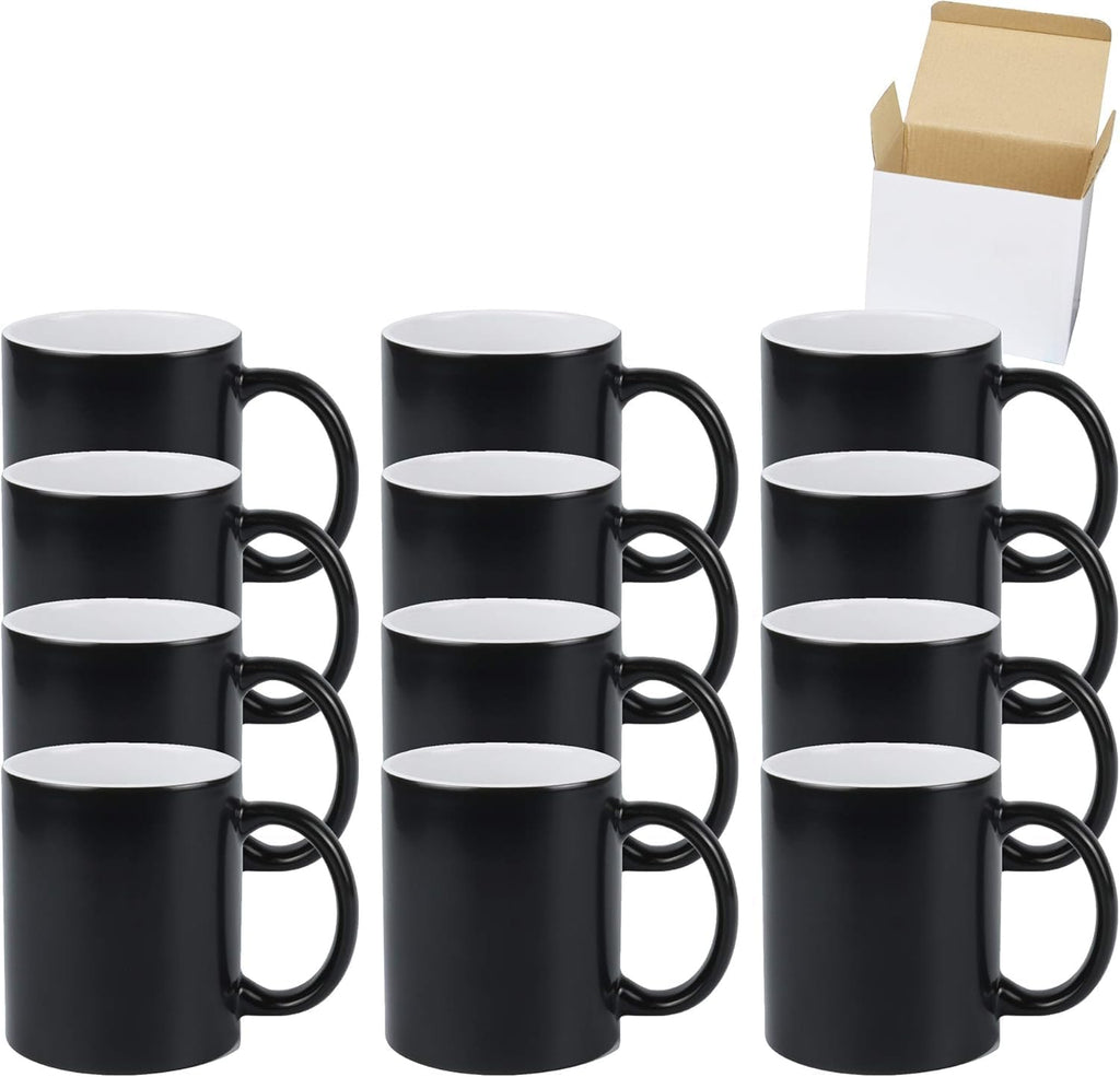 11oz Magic Color-Changing Stoneware Sublimation Mug Blanks with Individual Box