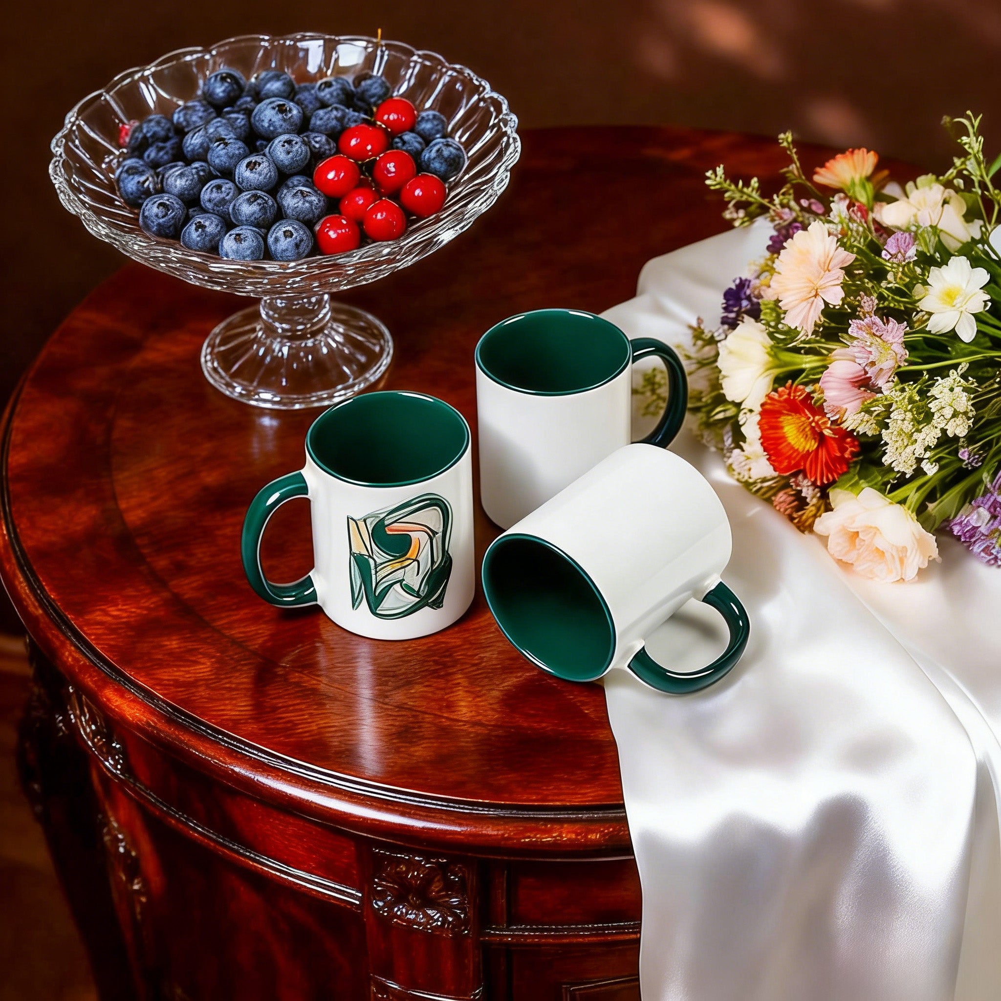 11oz Two-Tone Sublimation Mug Blanks with Colored Handle & Inner (Individual Box)