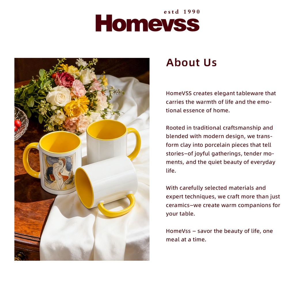 11oz Two-Tone Sublimation Mug Blanks with Colored Handle & Inner (Individual Box)