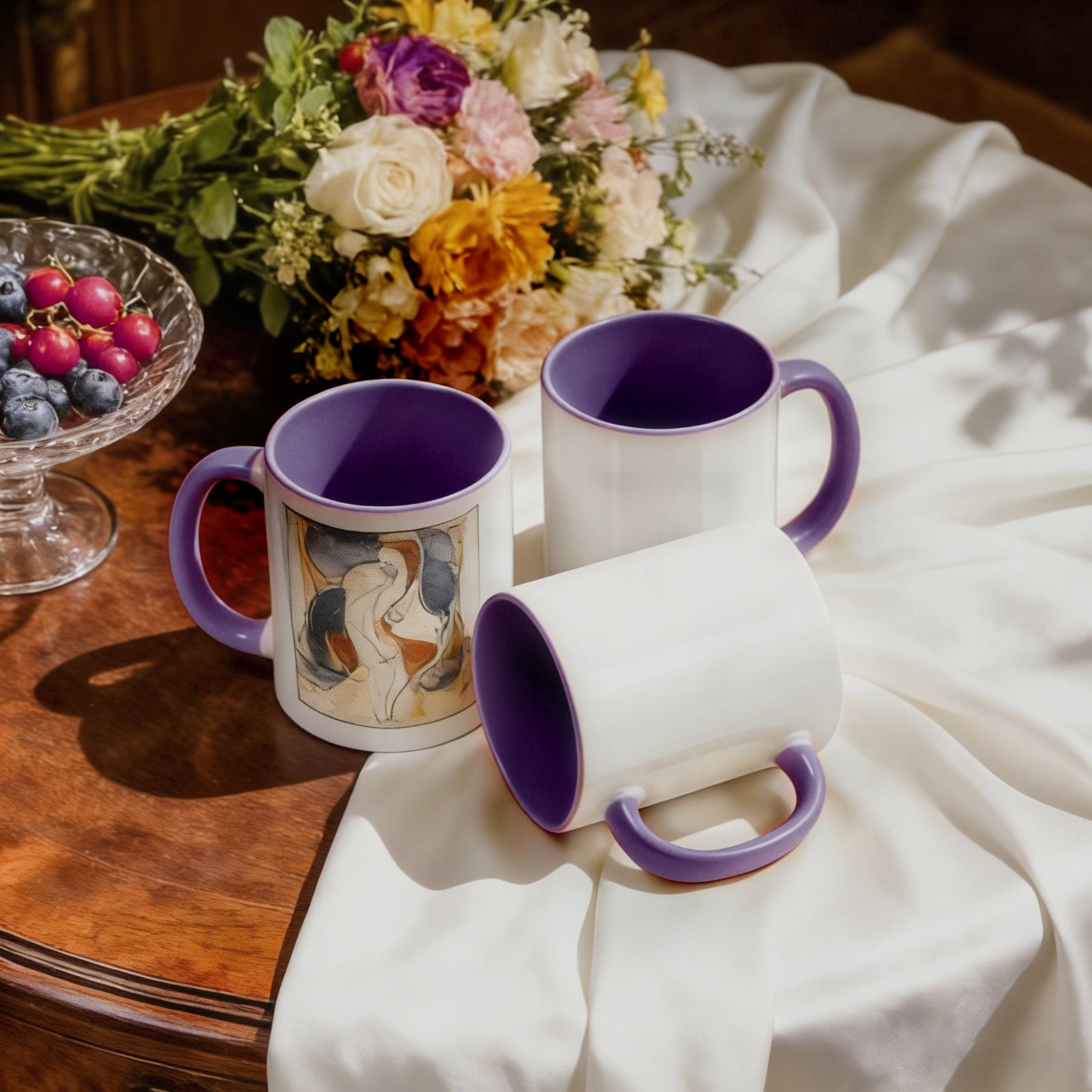 11oz Two-Tone Sublimation Mug Blanks with Colored Handle & Inner (Individual Box)