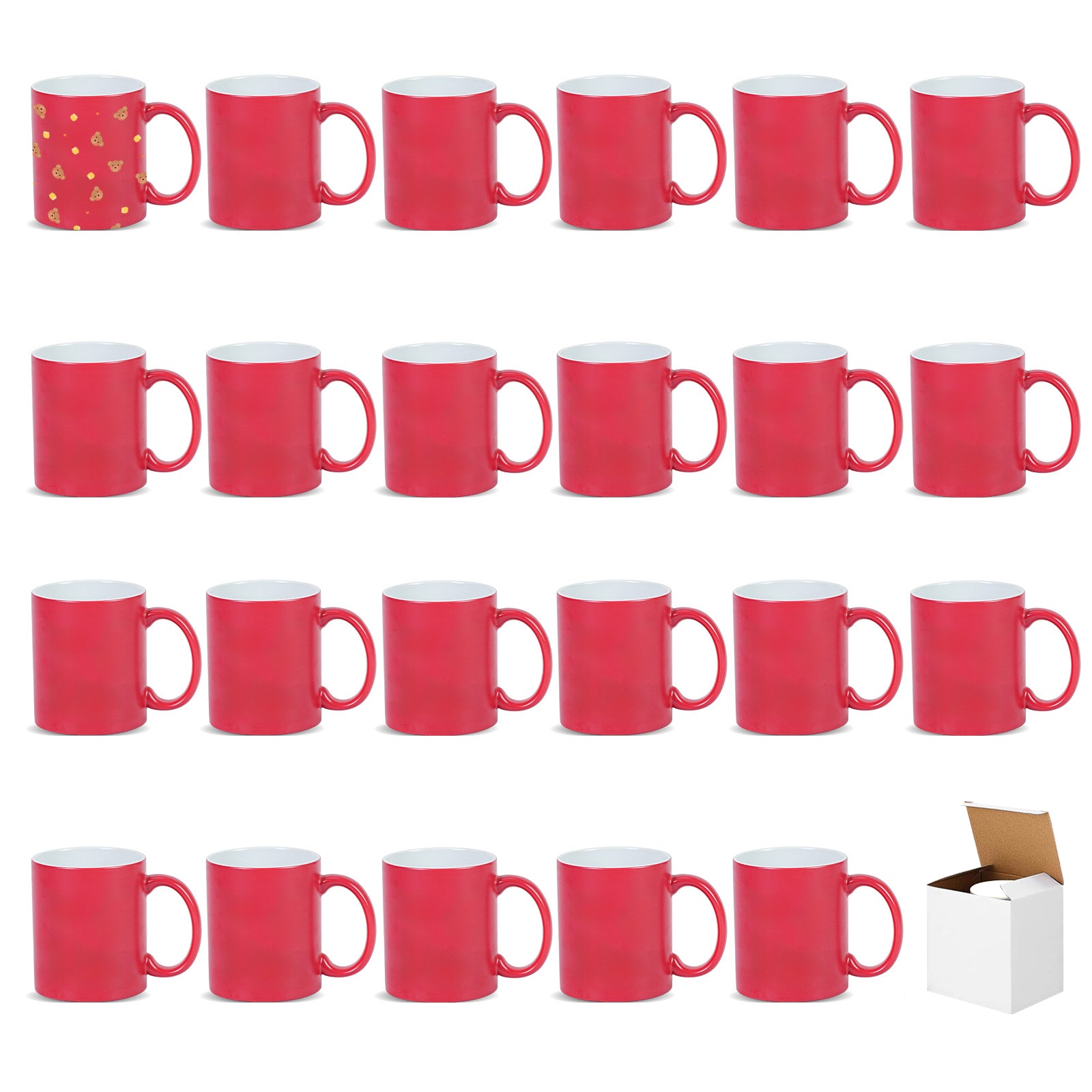 11oz Magic Color-Changing Stoneware Sublimation Mug Blanks with Individual Box