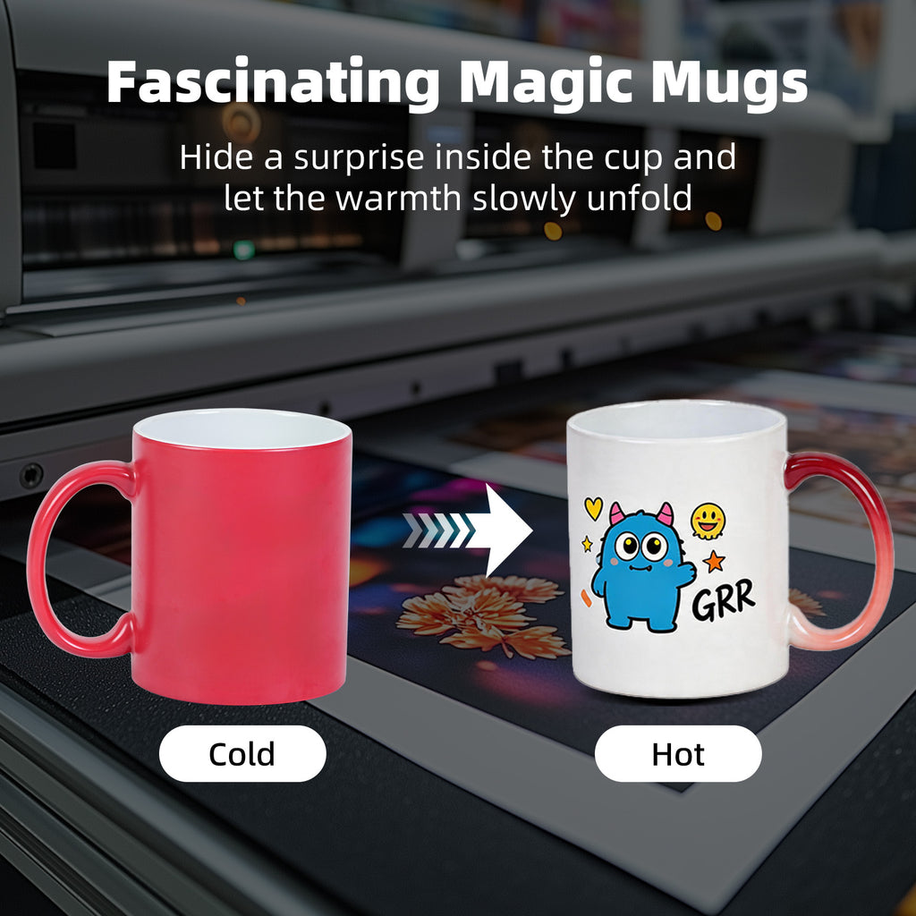 11oz Magic Color-Changing Stoneware Sublimation Mug Blanks with Individual Box