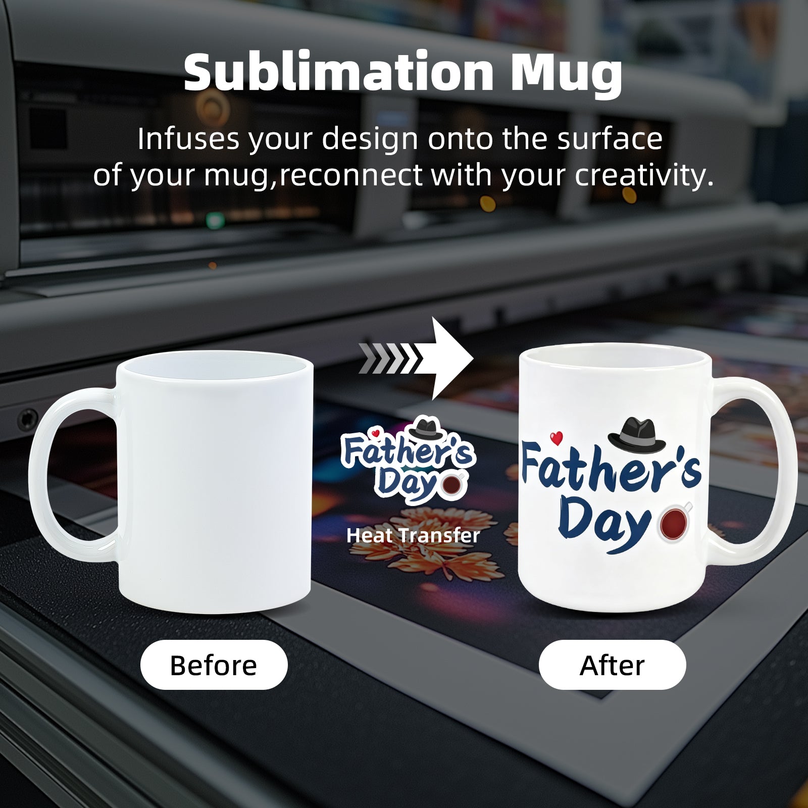 11oz Premium White Sublimation Mug Blanks with Individual Gift Box