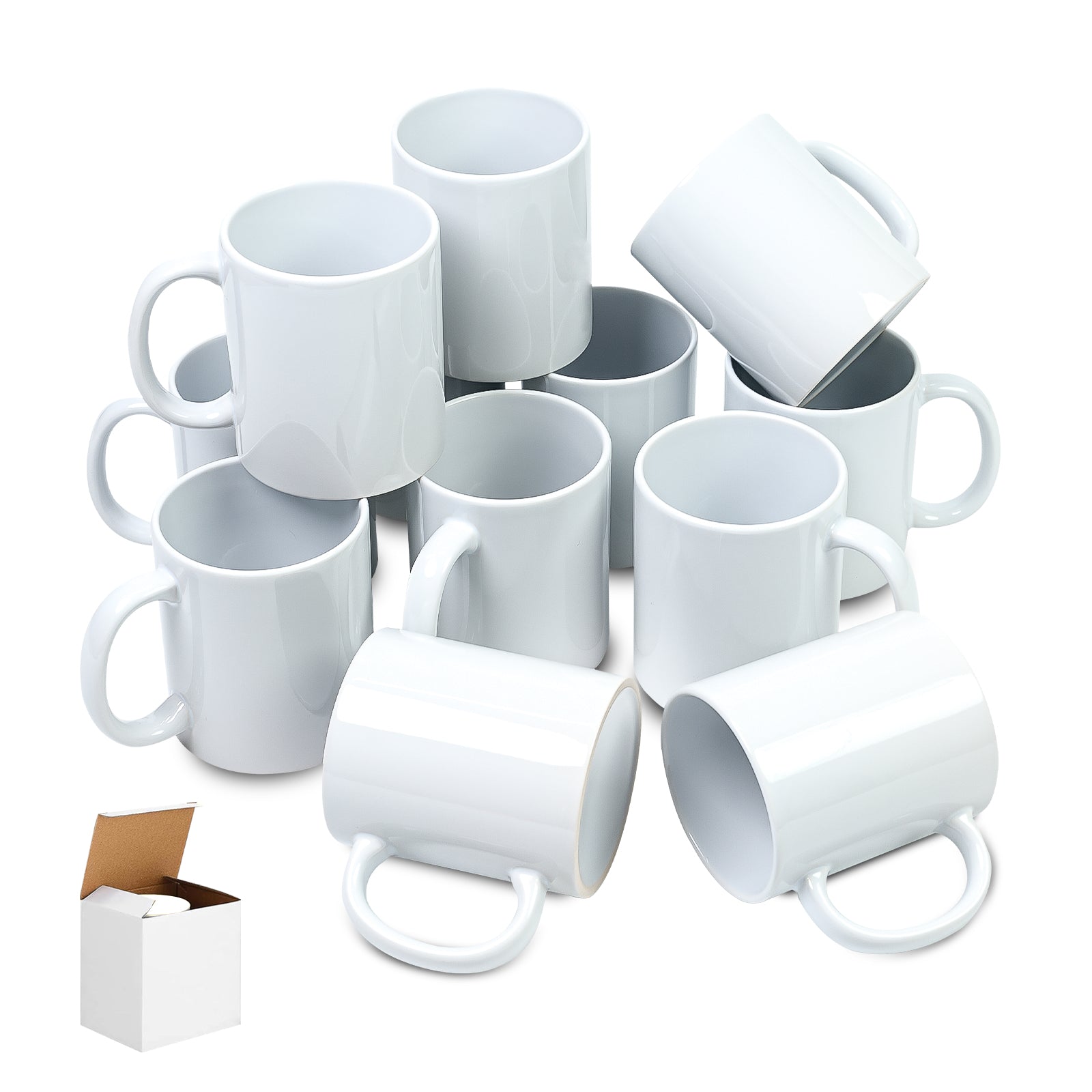11oz Premium White Sublimation Mug Blanks with Individual Gift Box