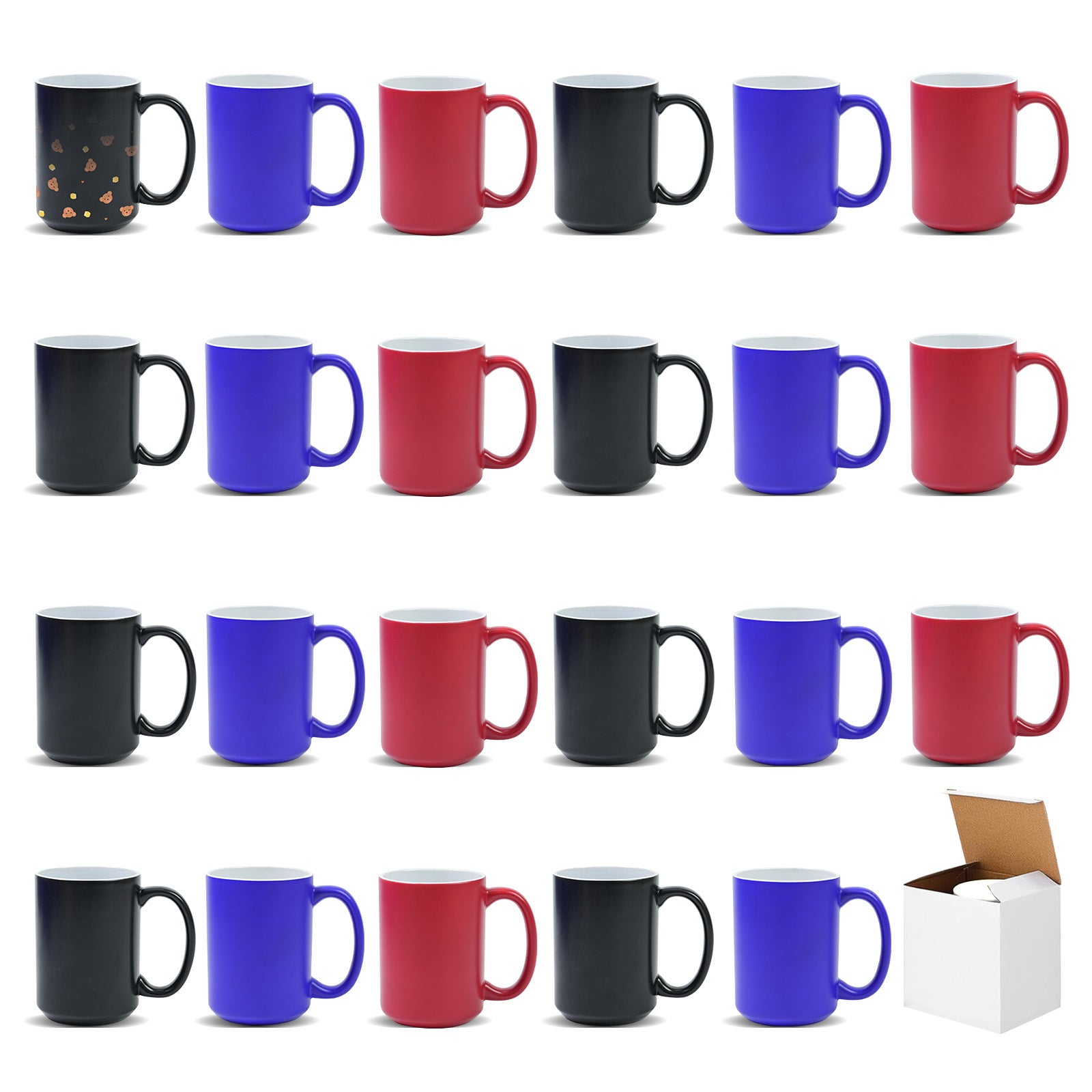 15oz Magic Color-Changing Stoneware Sublimation Mug Blanks with Individual Box