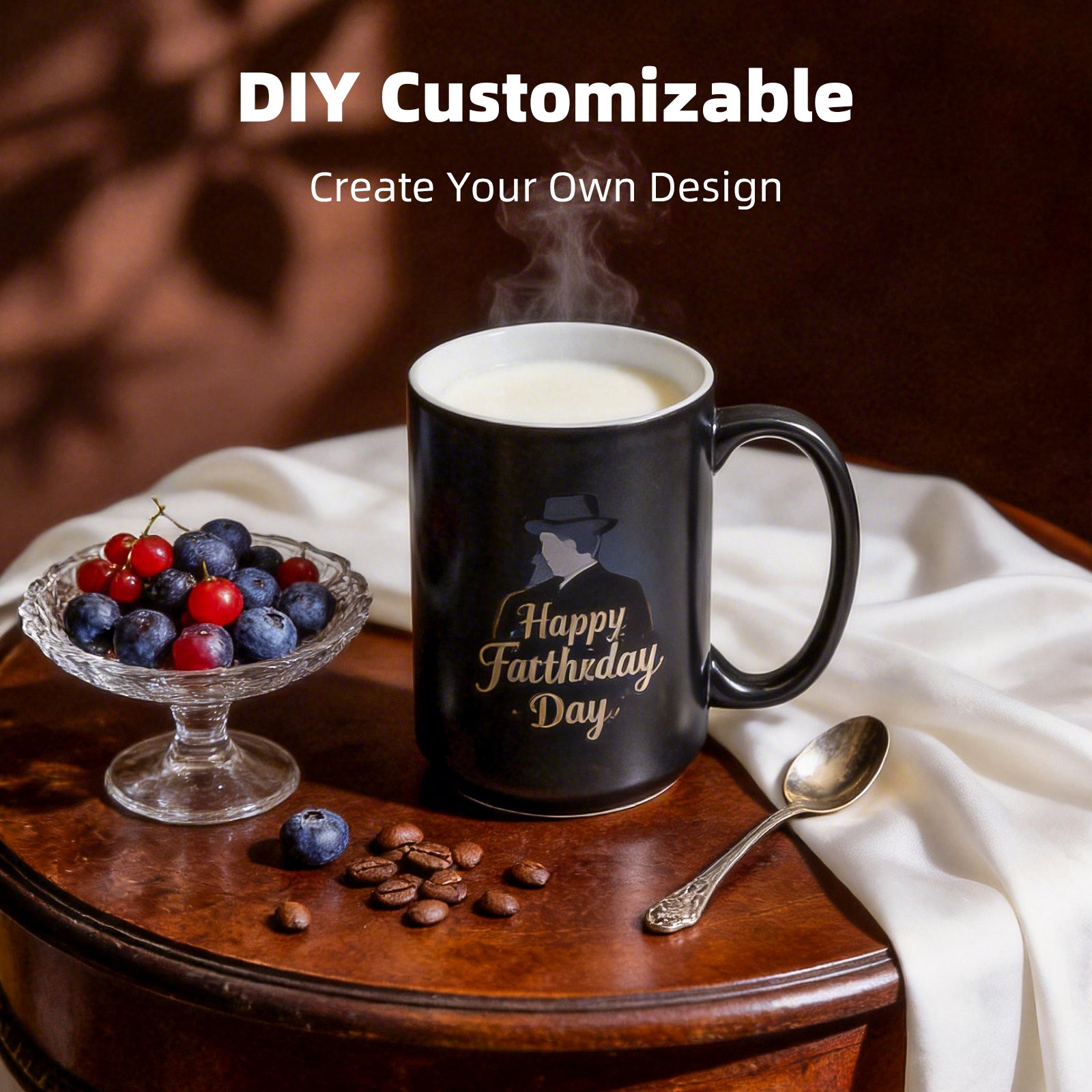 15oz Magic Color-Changing Stoneware Sublimation Mug Blanks with Individual Box