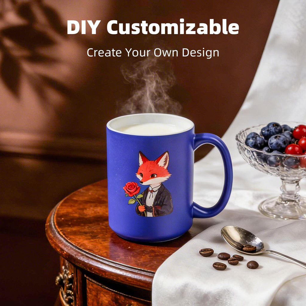 15oz Magic Color-Changing Stoneware Sublimation Mug Blanks with Individual Box