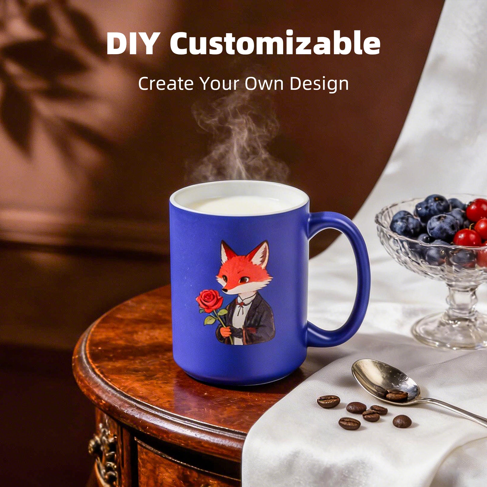 15oz Magic Color-Changing Stoneware Sublimation Mug Blanks with Individual Box