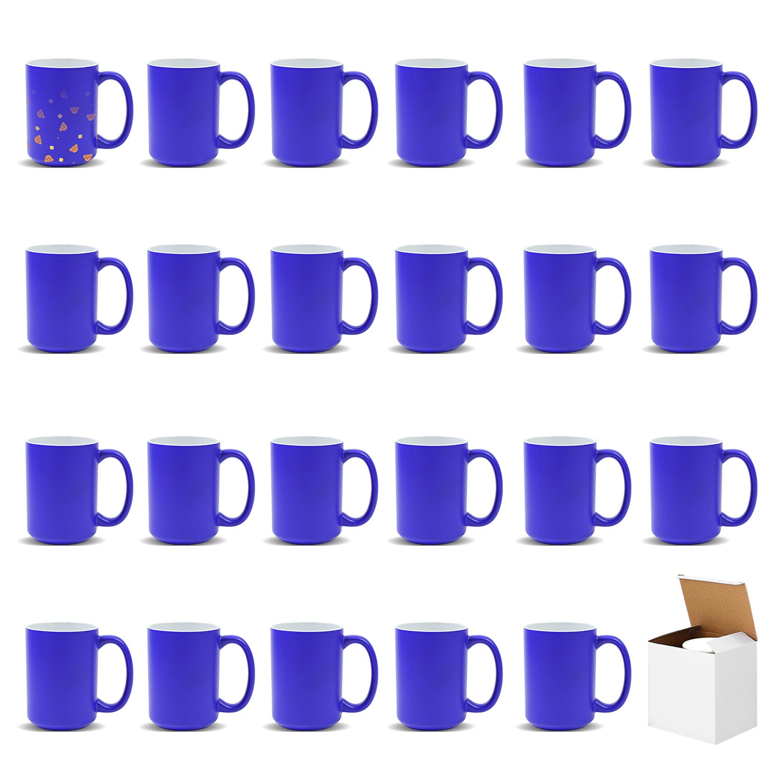 15oz Magic Color-Changing Stoneware Sublimation Mug Blanks with Individual Box