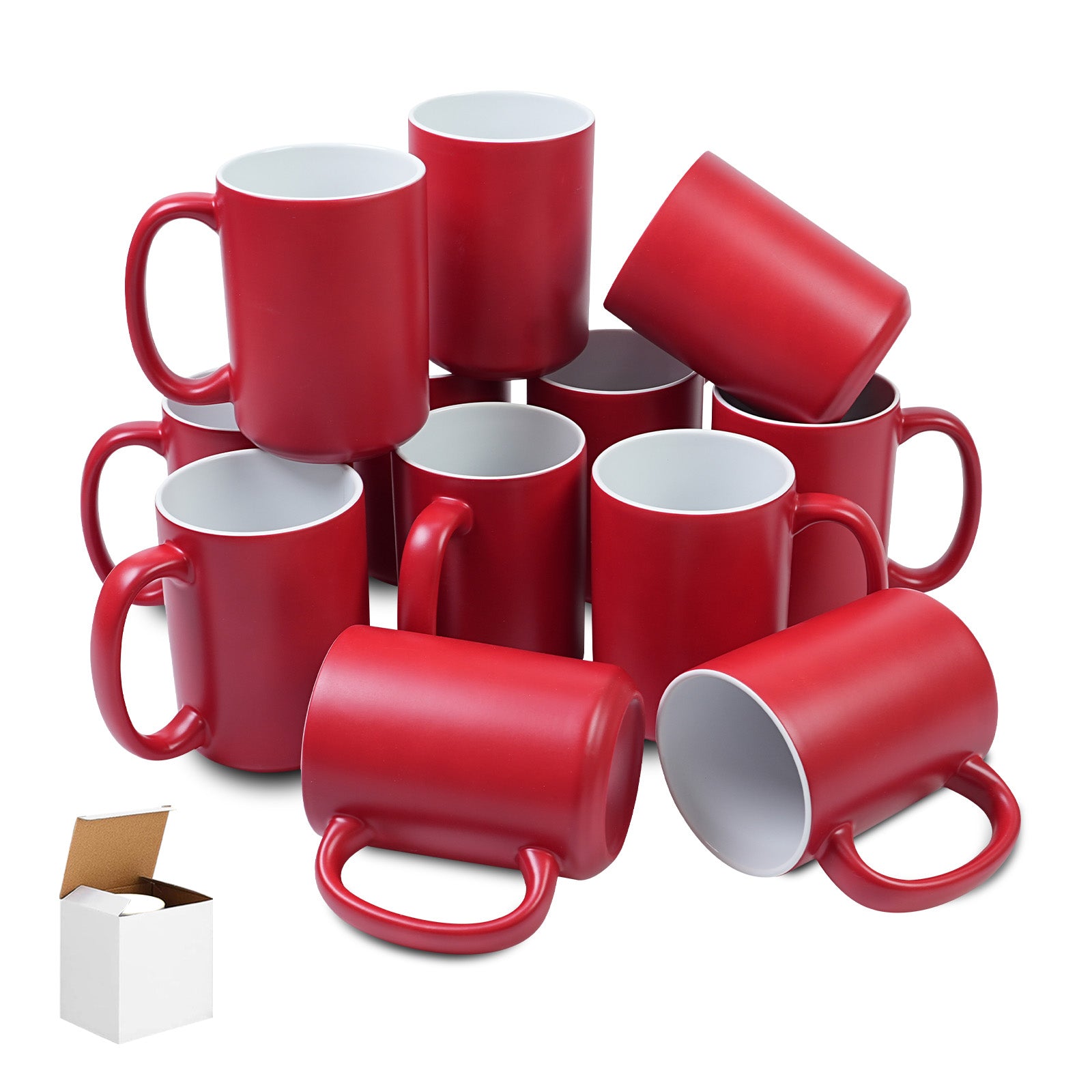 15oz Magic Color-Changing Stoneware Sublimation Mug Blanks with Individual Box
