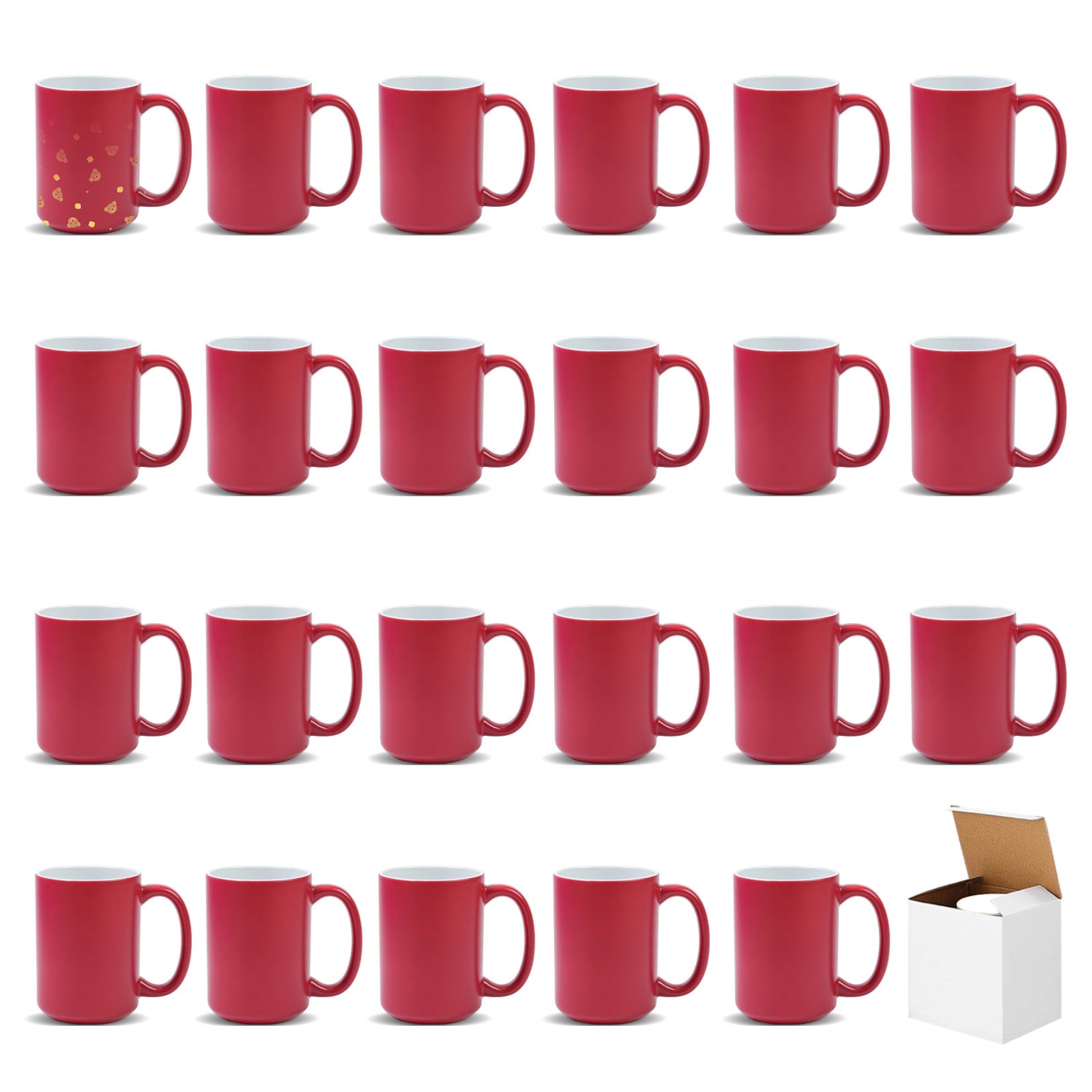 15oz Magic Color-Changing Stoneware Sublimation Mug Blanks with Individual Box